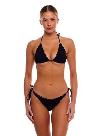 MALTA SCALLOPED STRINGS MID COVERAGE BIKINI BOTTOM