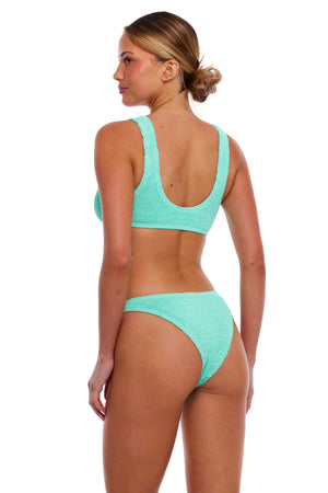 DOHA MULTI-GOLD RING SCOOP BIKINI TOP
