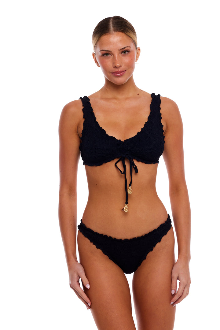 BERMUDA SCALLOPED SCOOP NECK BIKINI TOP