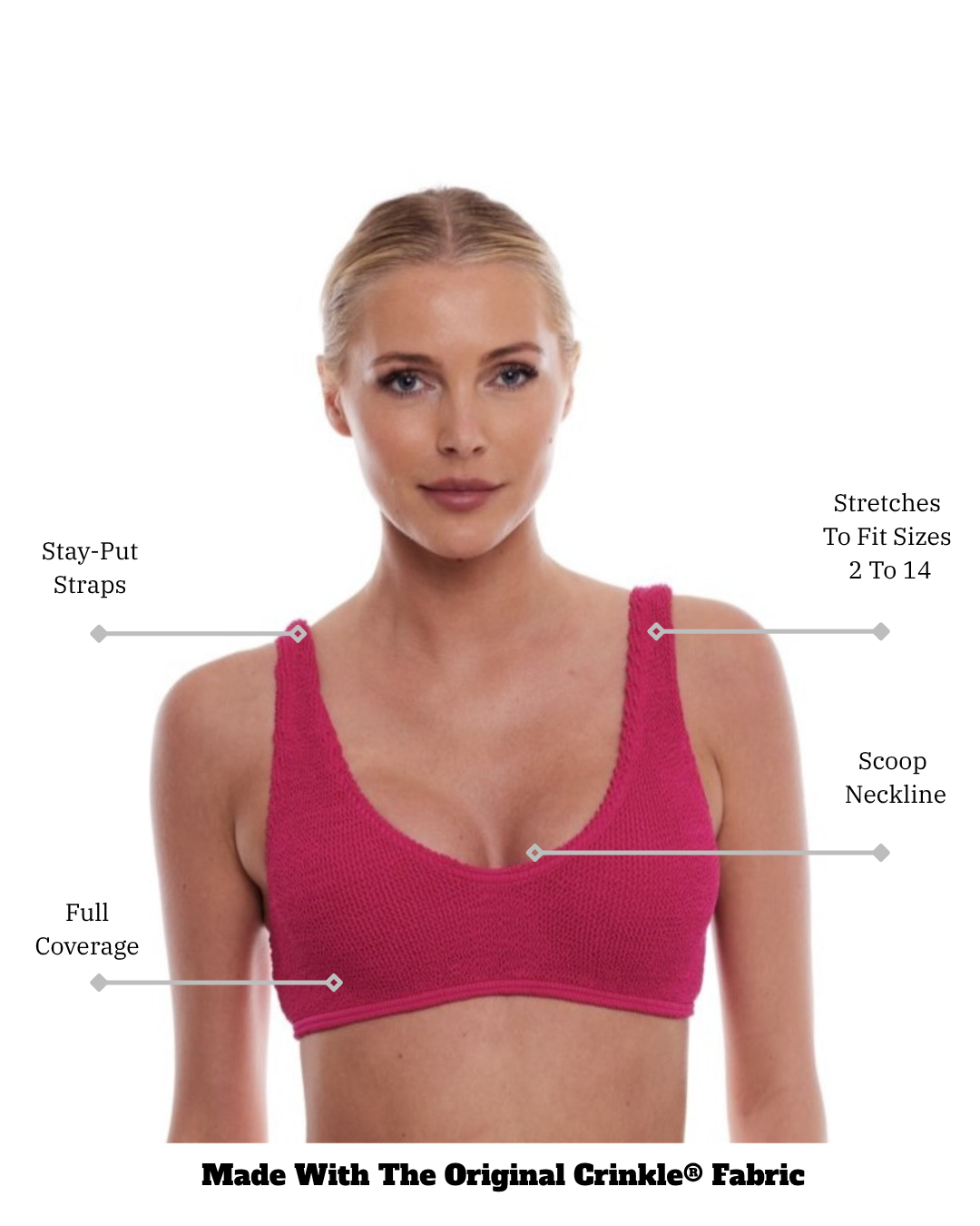 BARCELONA CLASSIC SCOOP FULL COVERAGE BIKINI TOP