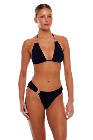 OSAKA SIDE GOLD RING MID COVERAGE BIKINI BOTTOM
