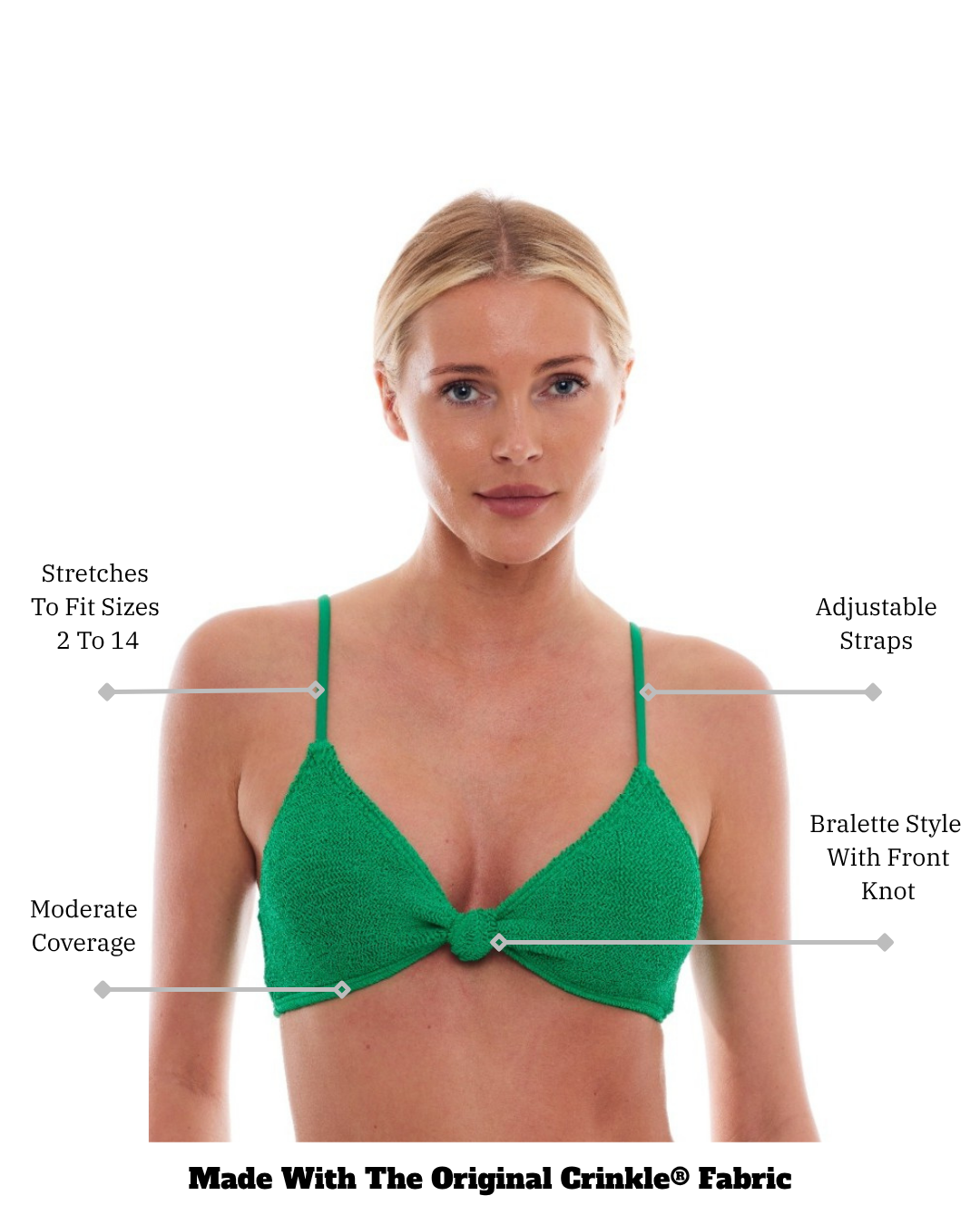 LAGUNA BEACH KNOT BRALETTE BIKINI TOP