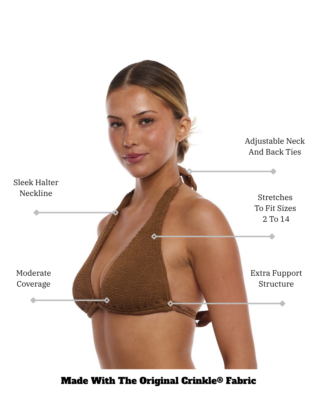 RIO DE JANEIRO HALTER EXTRA SUPPORT BIKINI TOP