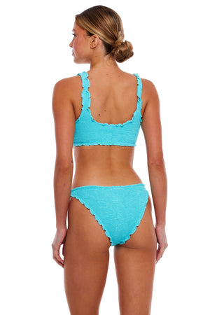 BERMUDA SCALLOPED SCOOP NECK BIKINI TOP