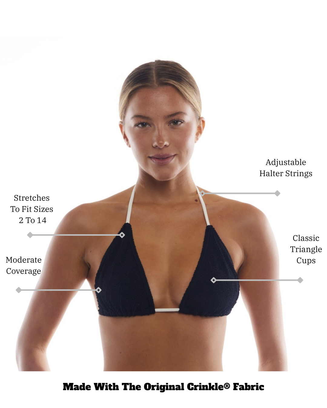JAMAICA TRIANGLE STRINGS BIKINI TOP