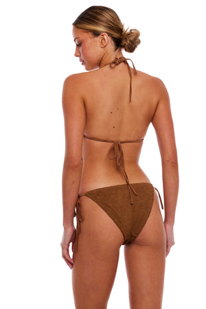 SANTORINI TORTOISE RINGS TRIANGLE BIKINI TOP