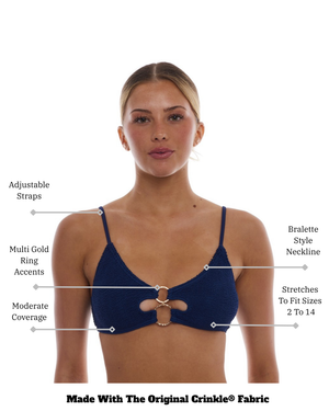 DUBAI MULTI GOLD RING BRALETTE BIKINI TOP