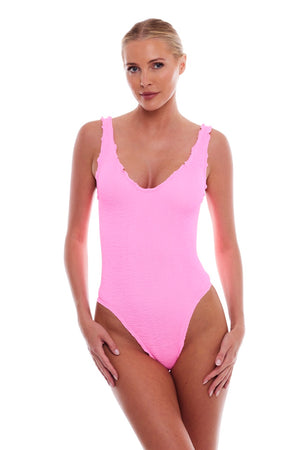 BERMUDA SCALLOPED ONE PIECE SWIMSUIT