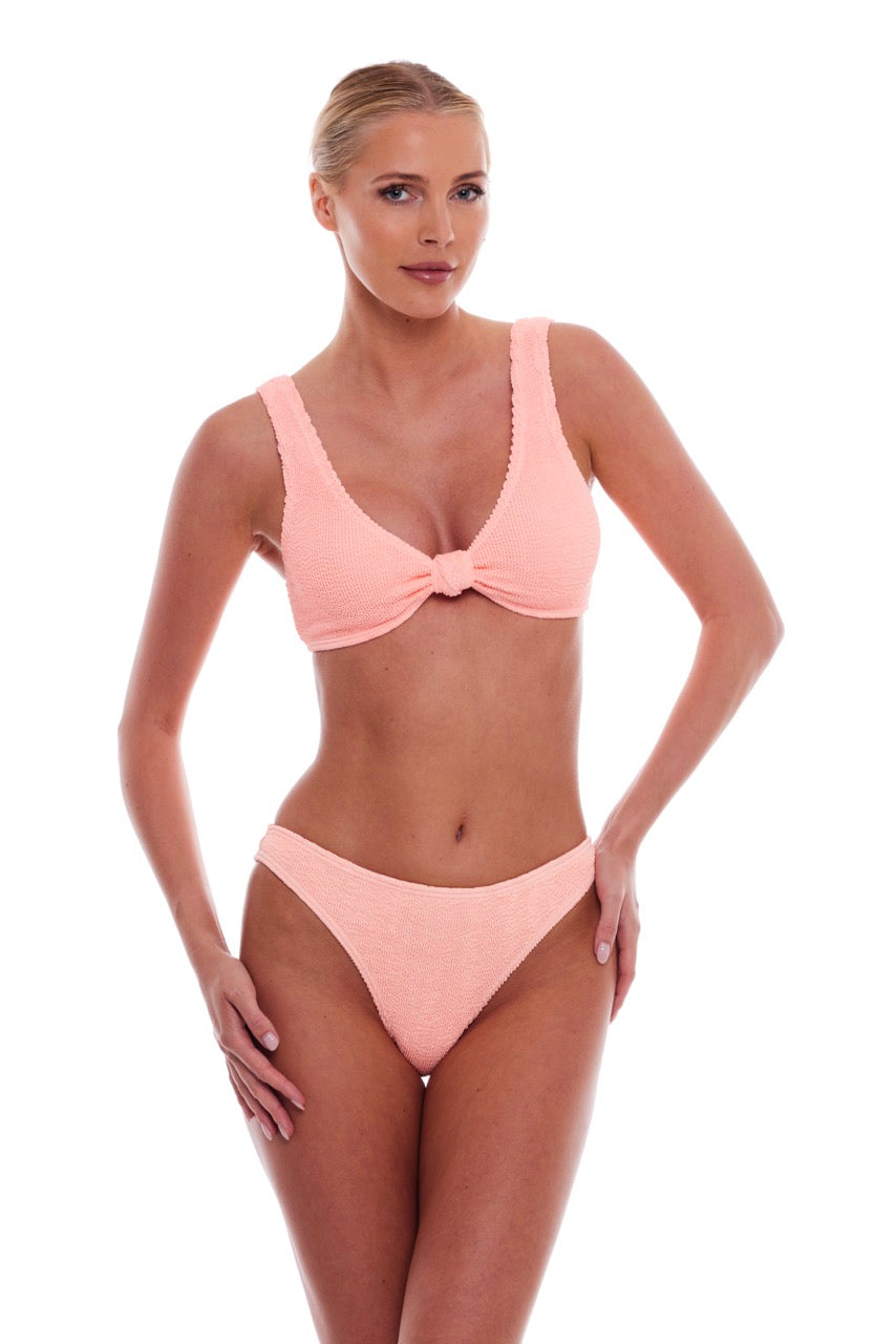 Taipei Bow Crinkle Stretch One Size Bikini TOP ONLY