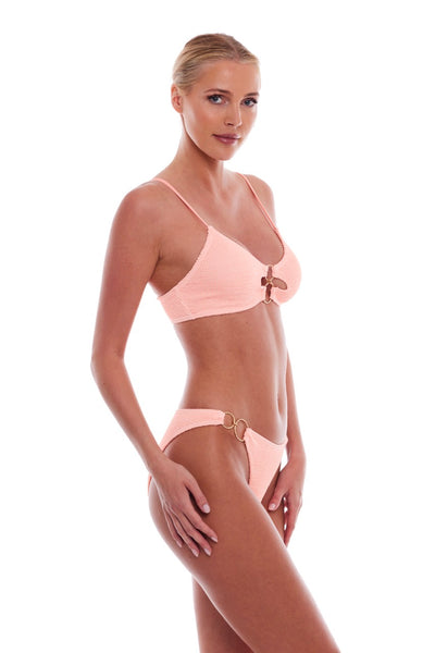 Dubai Multi-Ring Cutout Crinkle One Size Bikini SET