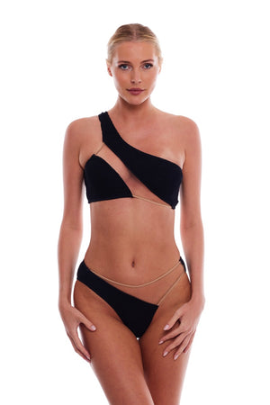 MILOS MESH ONE SHOULDER BIKINI TOP