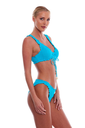 BERMUDA SCALLOPED FULL COVERAGE BIKINI BOTTOM