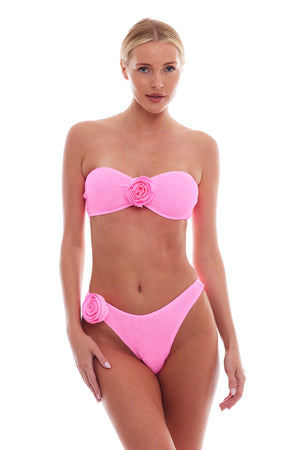 ROSE PALMA BANDEAU BOW BIKINI TOP