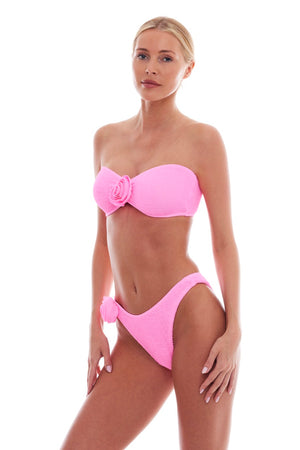 ROSE PALMA BANDEAU BOW BIKINI TOP
