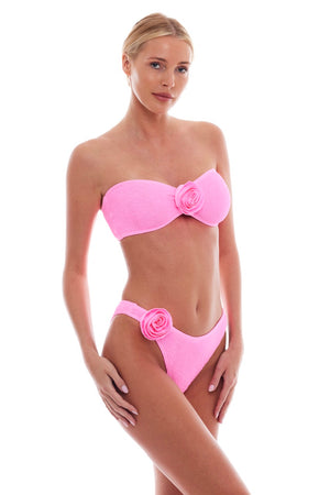 ROSE PALMA BANDEAU BOW BIKINI TOP