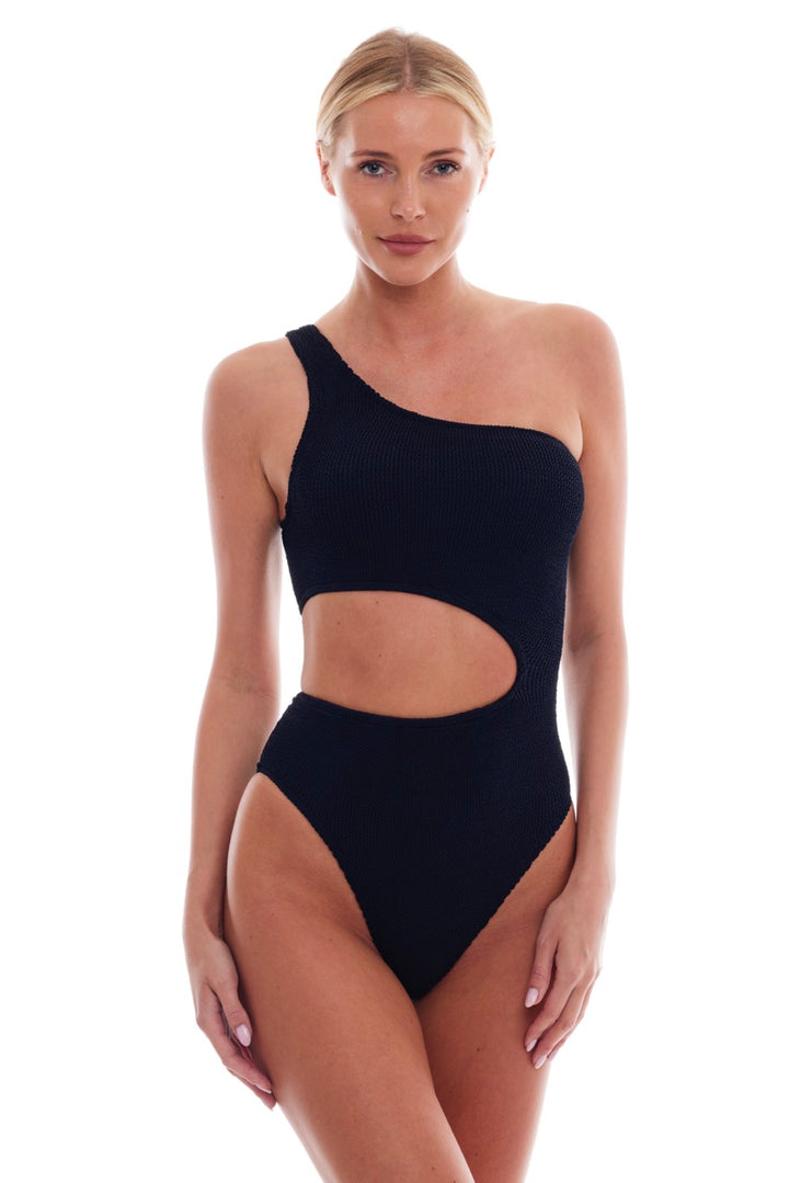 Monaco Cutout One Size ONE PIECE Bikini Swimsuit - BLACK