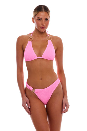 OSAKA TRIANGLE GOLD RINGS BIKINI TOP