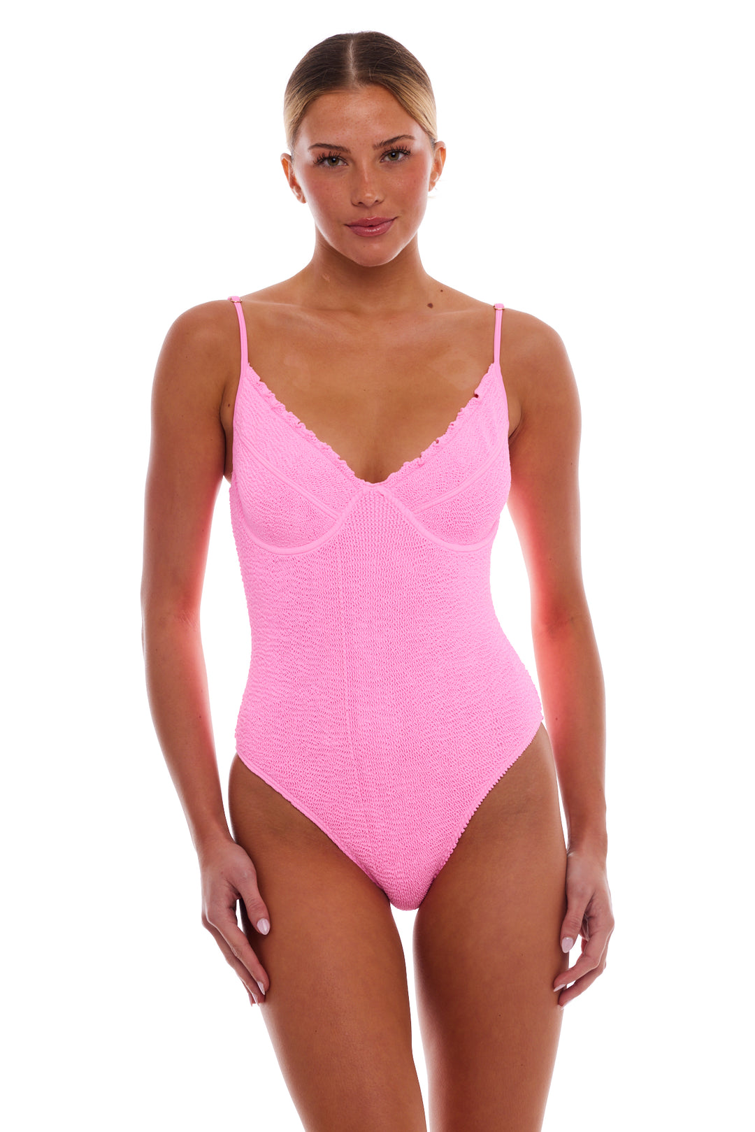 Malibu Underwire Scalloped One Size ONE PIECE SWIMSUIT – Love and