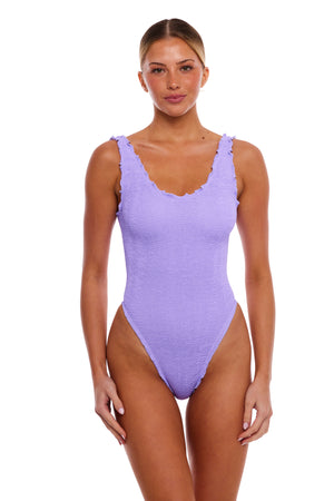 BERMUDA SCALLOPED ONE PIECE SWIMSUIT