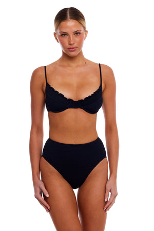 MALIBU SCALLOPED UNDERWIRE BIKINI TOP