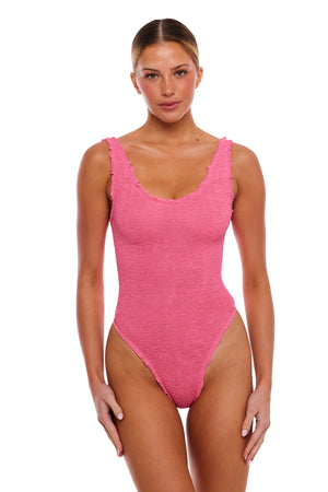 BERMUDA SCALLOPED ONE PIECE SWIMSUIT
