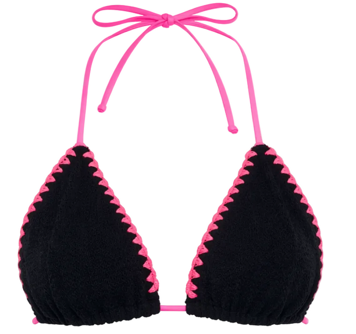 CROCHET JAMAICA TRIANGLE STRINGS BIKINI TOP