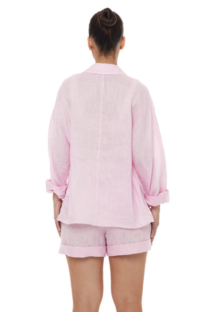 Monaco Linen Shirt-Dress Tunic