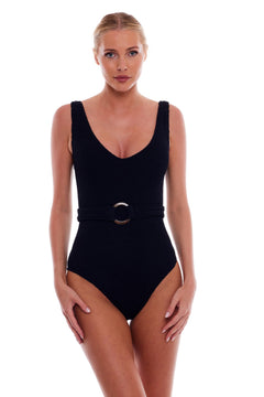 FLORENCE TORTOISE RING BELT ONE PIECE SWIMSUIT