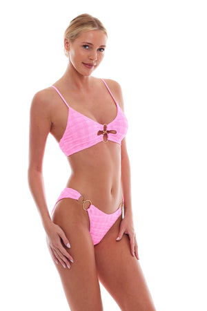 DUBAI MULTI GOLD RING BRALETTE BIKINI TOP