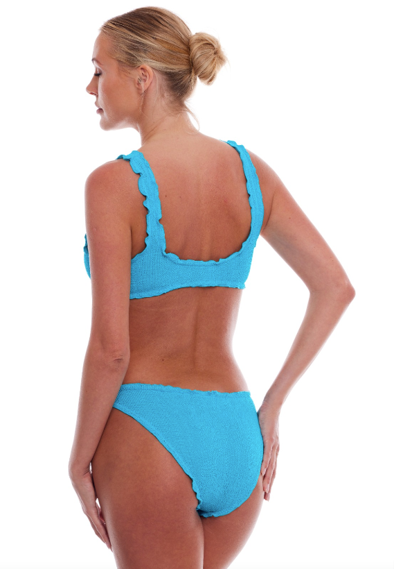 BERMUDA SCALLOPED FULL COVERAGE BIKINI BOTTOM