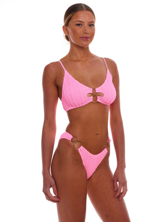 DUBAI MULTI GOLD RING BRALETTE BIKINI TOP