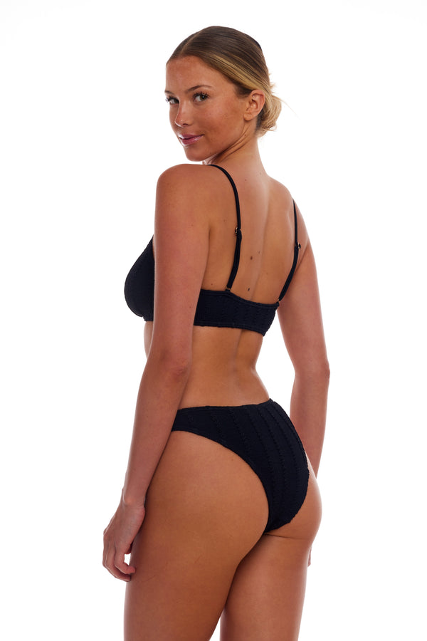 DUBAI MULTI GOLD RING MODERATE COVERAGE BIKINI BOTTOM