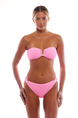 NEWPORT V GOLD BANDEAU BIKINI TOP