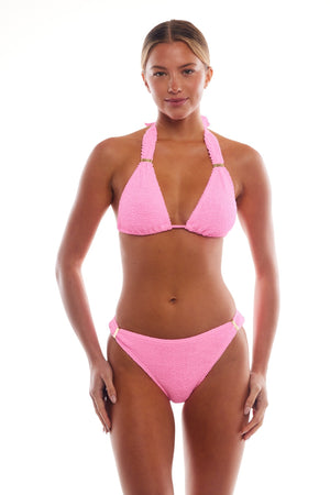 PARIS TRIANGLE GOLD SLIDERS BIKINI TOP