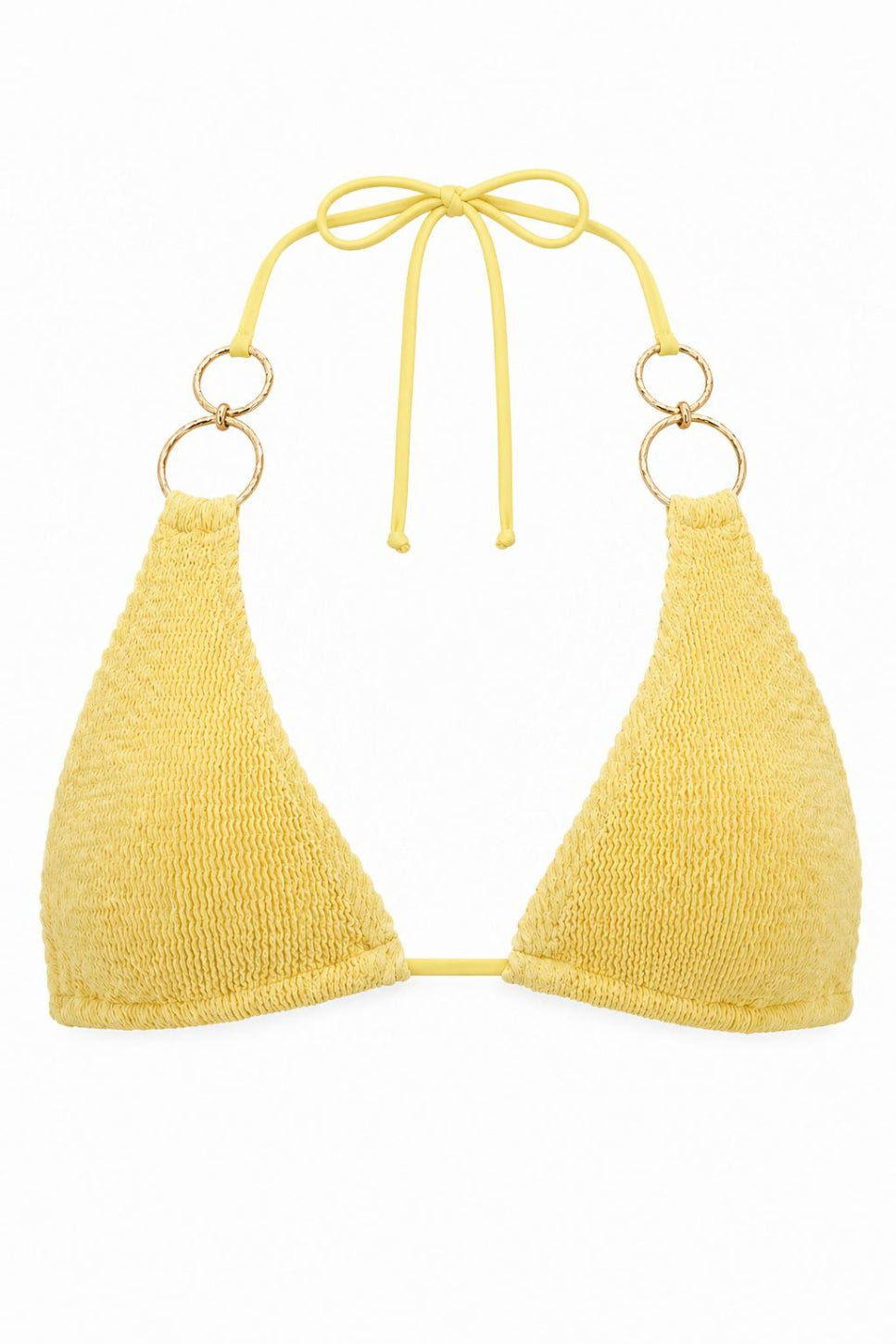 OSAKA TRIANGLE GOLD RINGS BIKINI TOP