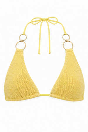OSAKA TRIANGLE GOLD RINGS BIKINI TOP