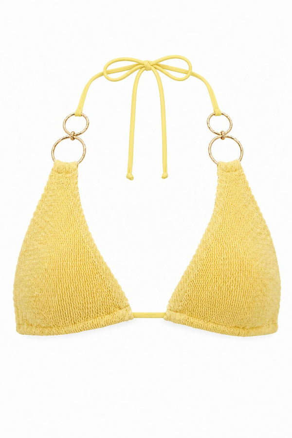 OSAKA TRIANGLE GOLD RINGS BIKINI TOP