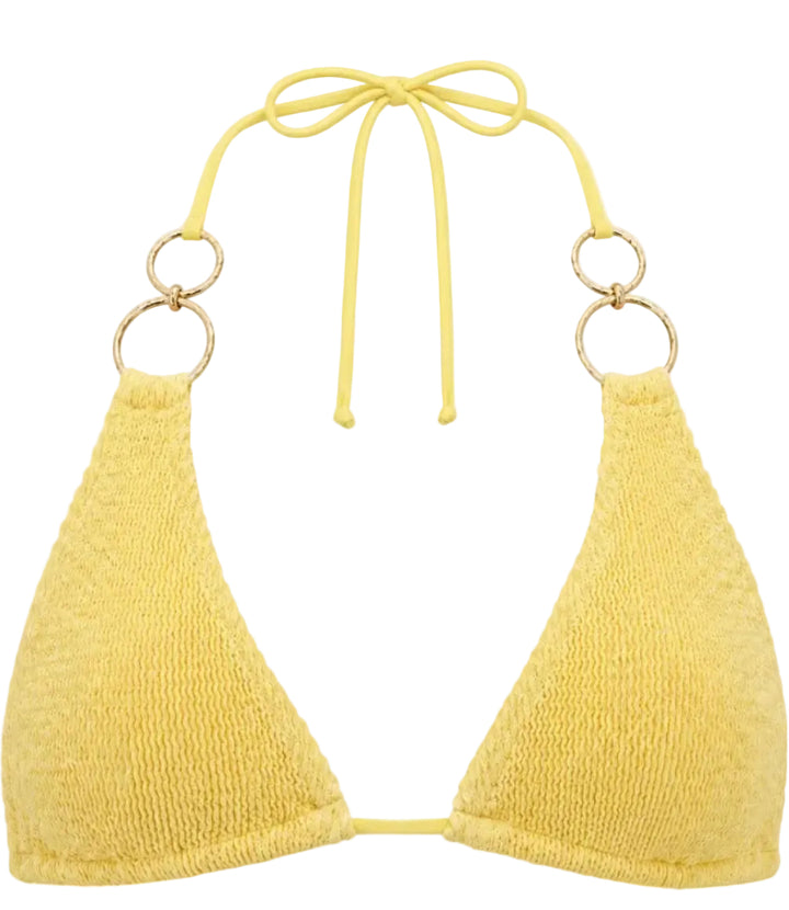 OSAKA TRIANGLE GOLD RINGS BIKINI TOP