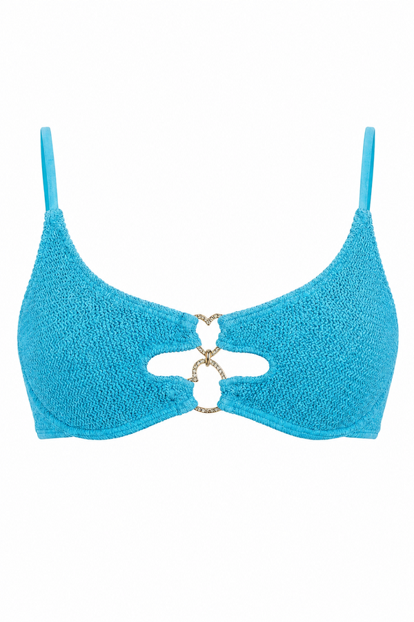 LONDON MULTI HEART SCOOP BIKINI TOP