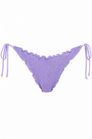 MALTA SCALLOPED STRINGS MID COVERAGE BIKINI BOTTOM