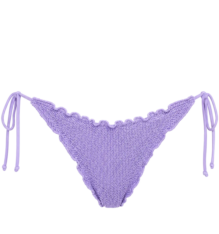 MALTA SCALLOPED STRINGS MID COVERAGE BIKINI BOTTOM