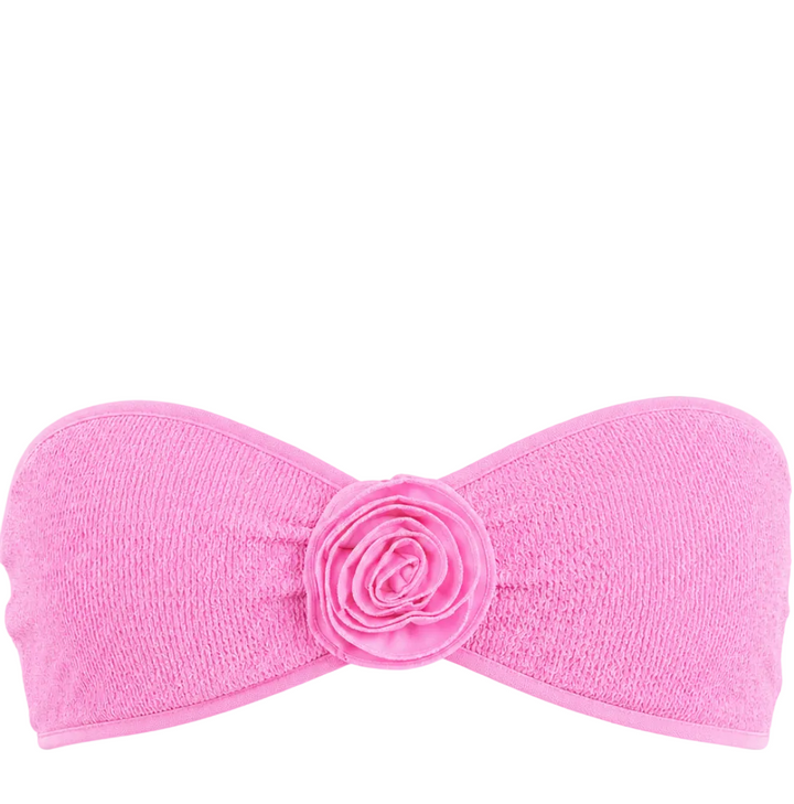 ROSE PALMA BANDEAU BOW BIKINI TOP
