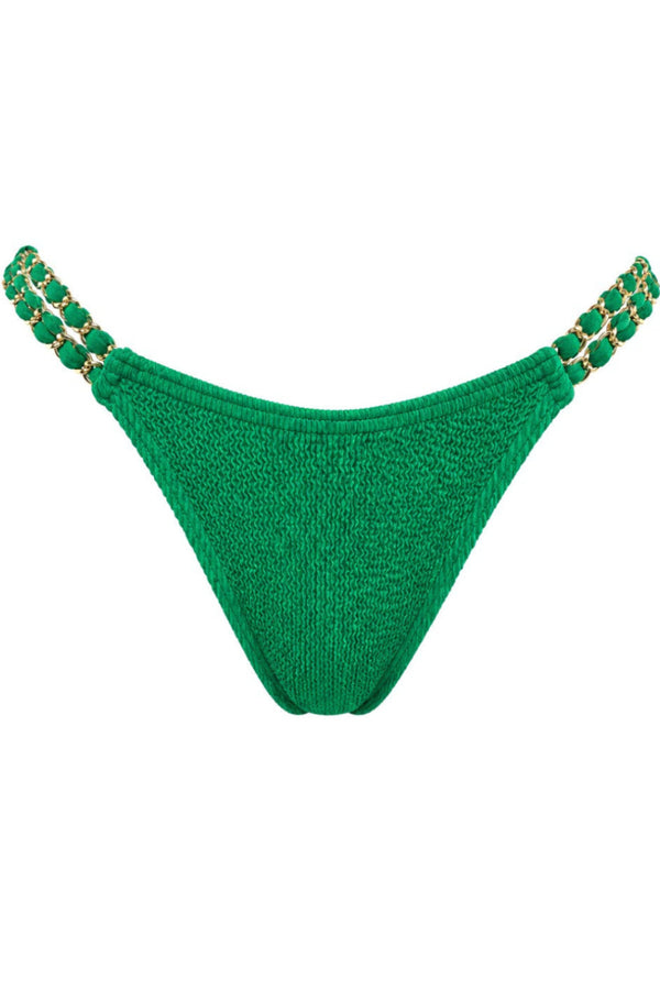 SYDNEY GOLD CHAINS FULL COVERAGE BIKINI BOTTOM
