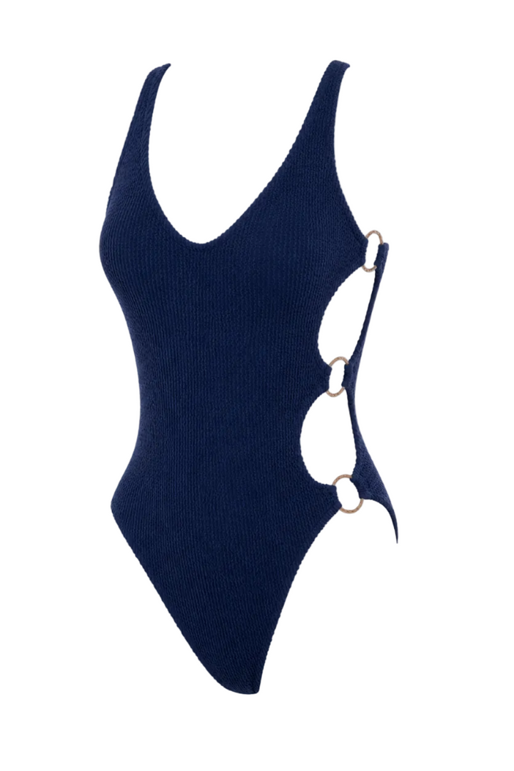DUBAI CUTOUT GOLD RINGS ONE PIECE SWIMSUIT