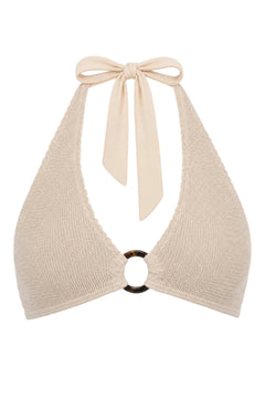 MILAN TORTOISE RING HALTER BIKINI TOP