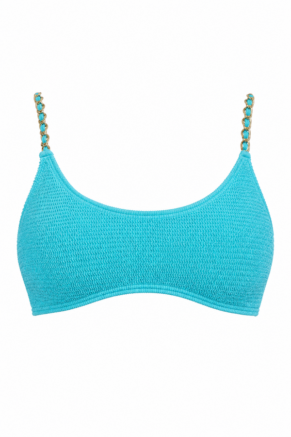 BONDI GOLD CHAIN BRALETTE BIKINI TOP