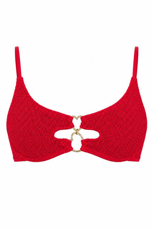 LONDON MULTI HEART SCOOP BIKINI TOP