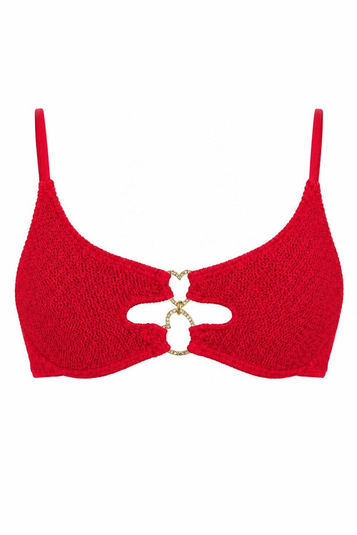 LONDON MULTI HEART SCOOP BIKINI TOP