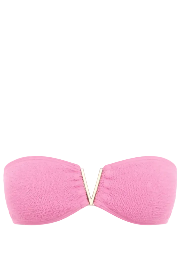 NEWPORT V GOLD BANDEAU BIKINI TOP