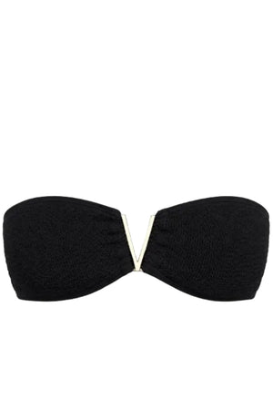 NEWPORT V GOLD BANDEAU BIKINI TOP